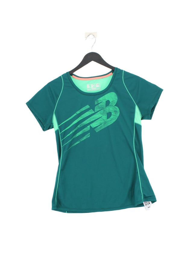 New Balance Women's T-Shirt M Green 100% Polyester