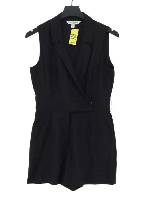 Forever New Women's Playsuit UK 10 Black Viscose with Polyester