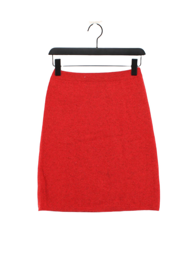 Belinda Robertson Women's Midi Skirt M Red 100% Cashmere