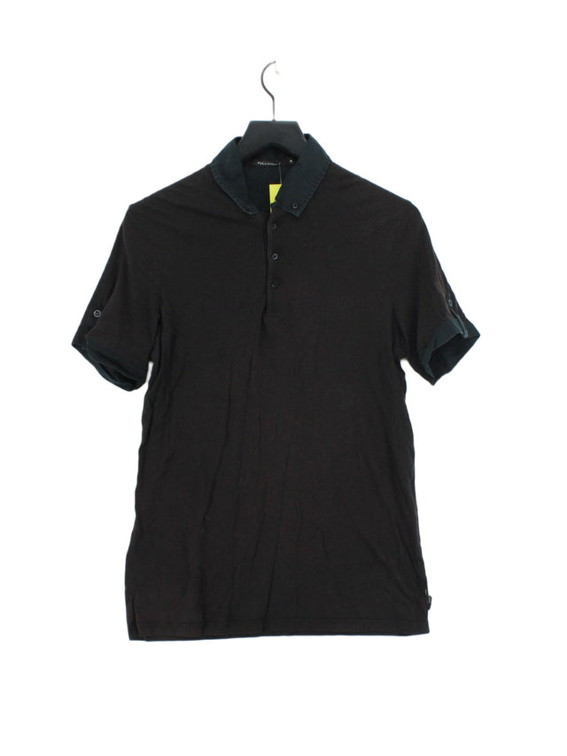 Full Circle Men's Polo M Black Cotton with Lyocell Modal