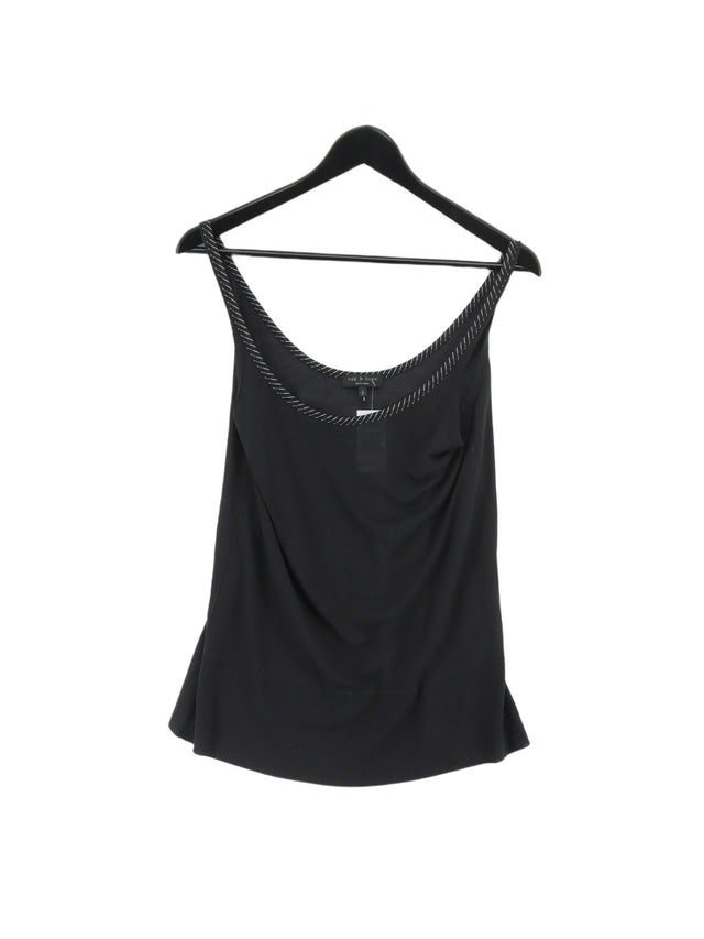 Rag & Bone Women's T-Shirt S Black Lyocell Modal with Silk