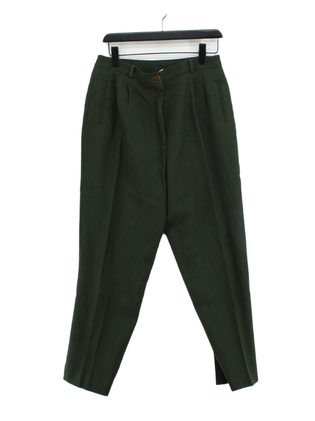 Avoca Women's Trousers W 30 in Green 100% Wool