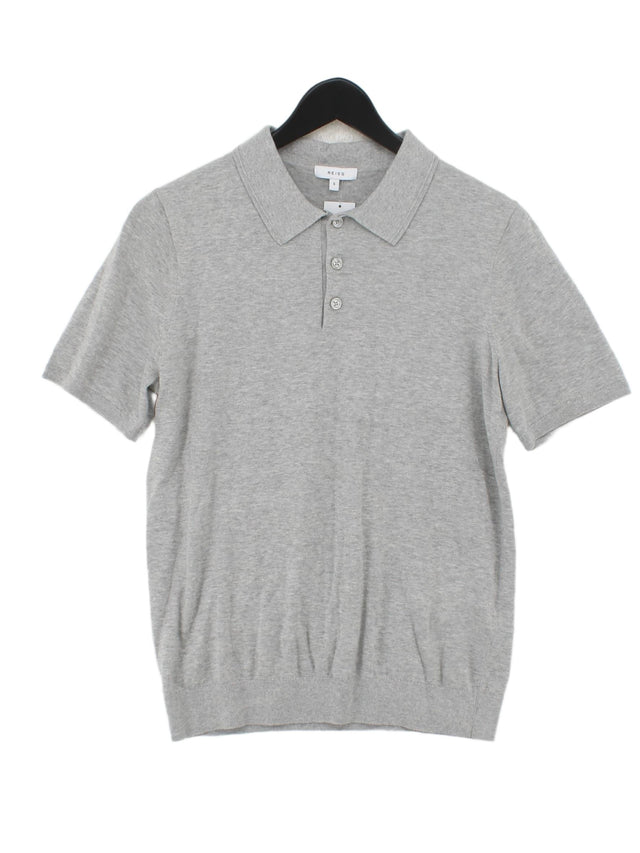 Reiss Women's Polo S Grey 100% Cotton