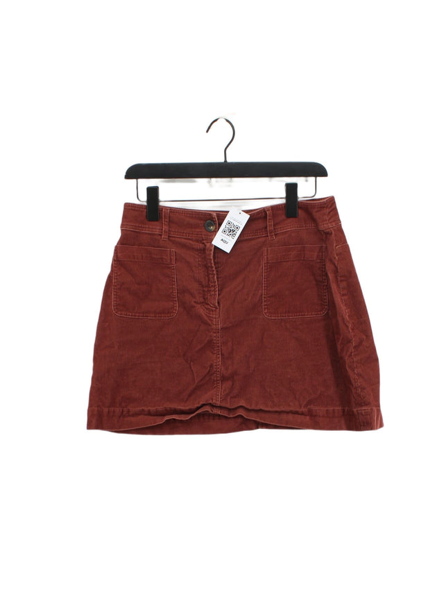 Boden Women's Midi Skirt UK 12 Brown 100% Cotton