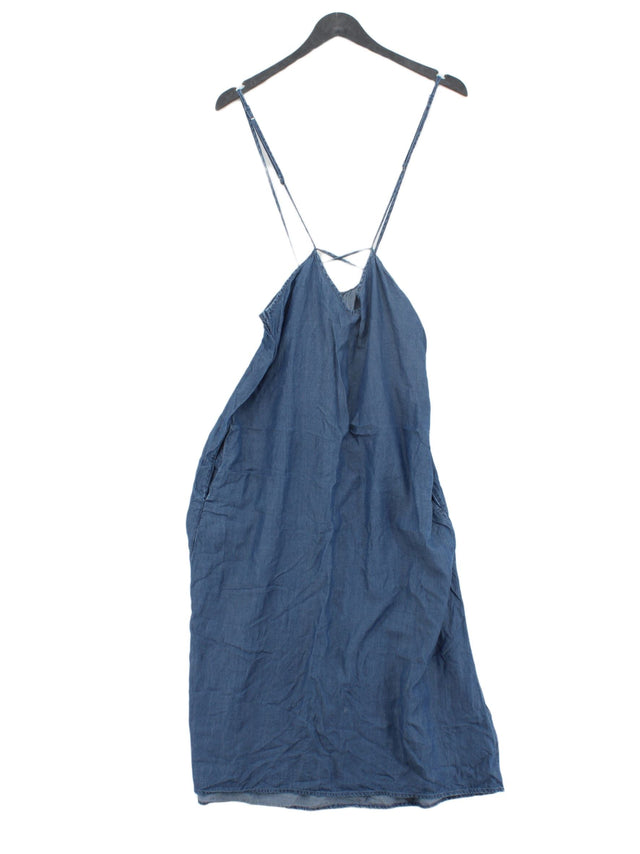 Gap Women's Midi Dress XS Blue 100% Lyocell Modal