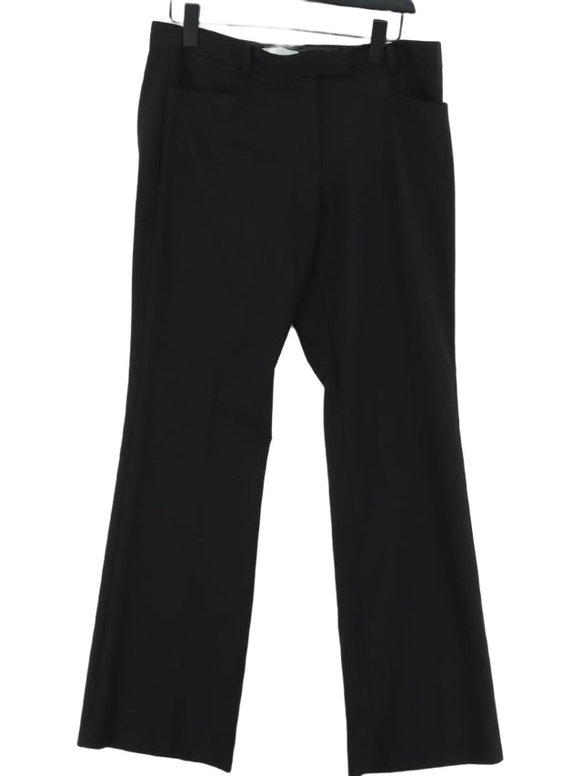 Gap Women's Suit Trousers UK 14 Black Polyester with Viscose