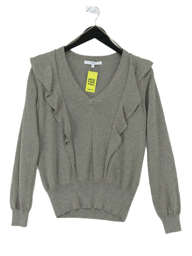 Next Women's Jumper S Silver Viscose with Other, Polyester