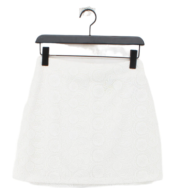 Zara Women's Mini Skirt S Cream 100% Polyester