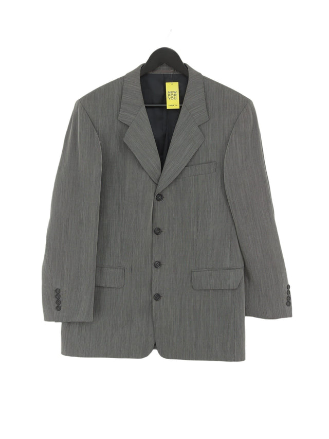 Botto Giuseppe & Figli Men's Blazer Chest: 38 in Grey 100% Wool