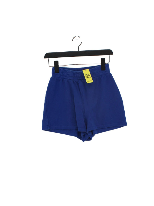 Zara Women's Shorts M Blue 100% Cotton