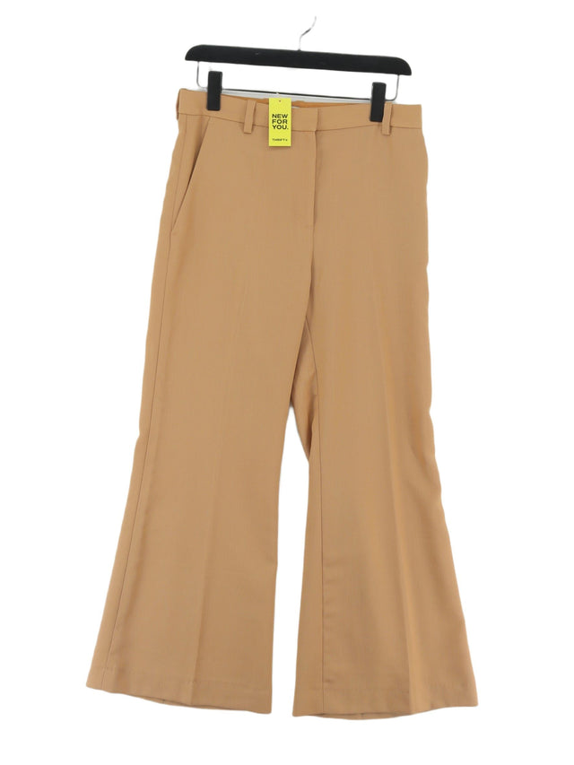 COS Women's Suit Trousers UK 8 Brown 100% Wool