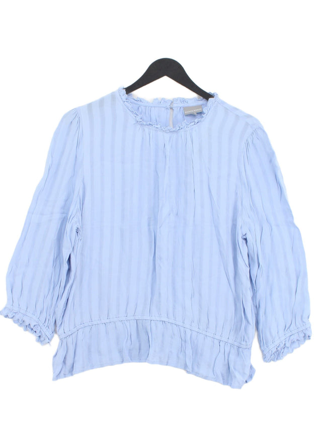 Oliver Bonas Women's Top UK 16 Blue 100% Other