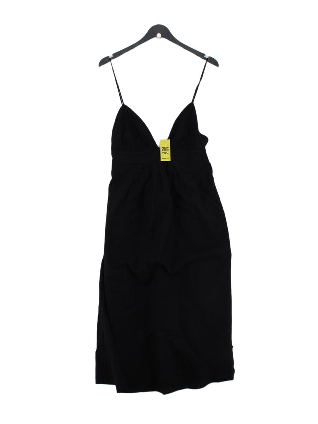Next Women's Maxi Dress UK 14 Black 100% Cotton