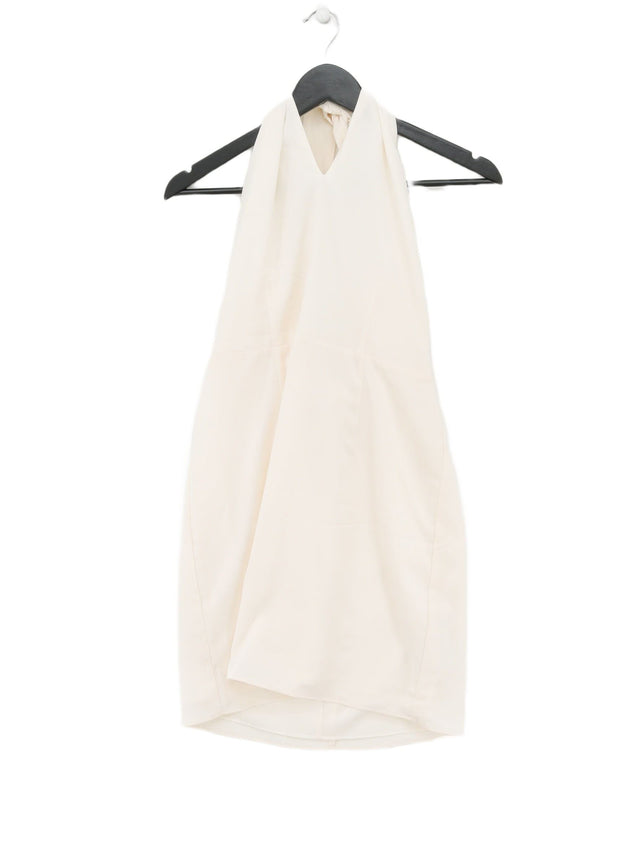 Abercrombie & Fitch Women's Midi Dress M White Polyester with Elastane
