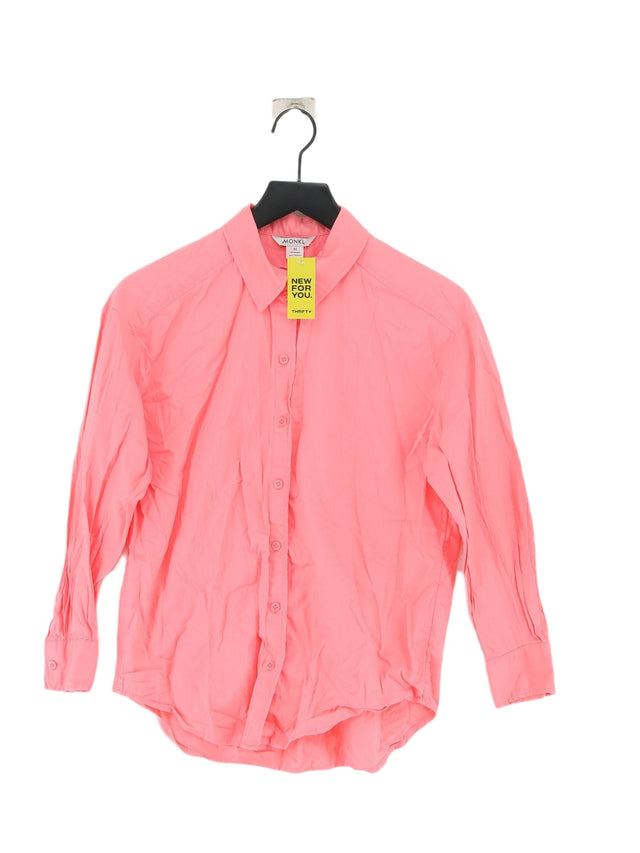 Monki Women's Shirt XS Pink 100% Cotton