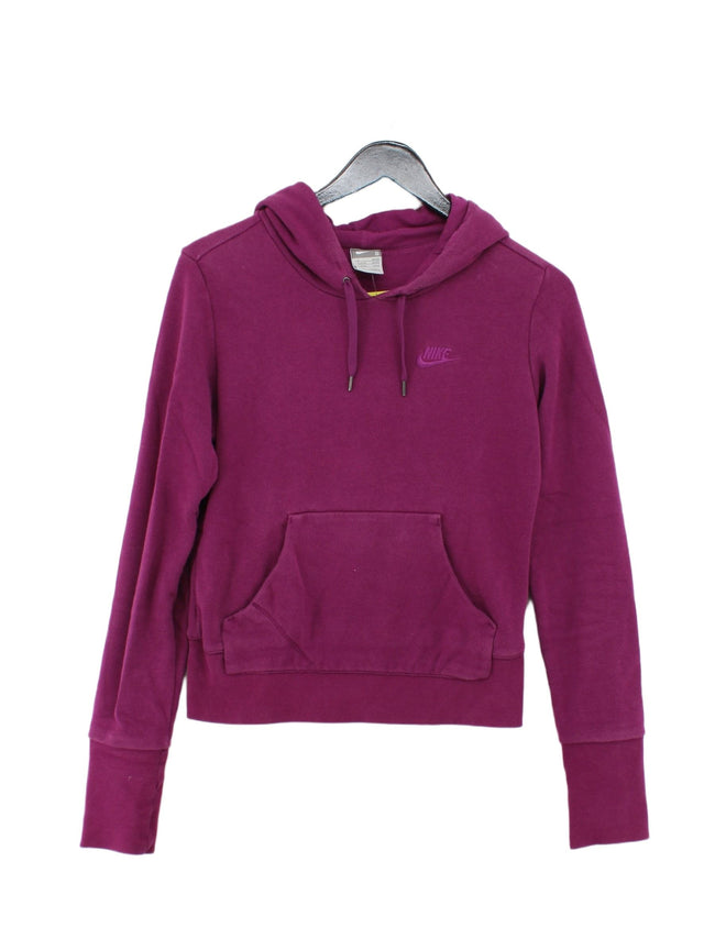 Nike Women's Hoodie S Purple Cotton with Polyester