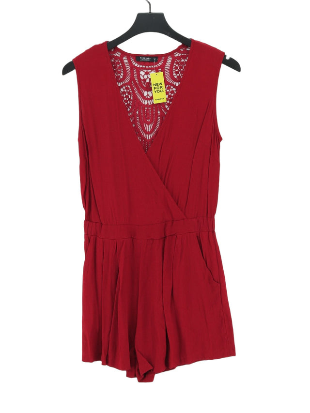 Reserved Women's Playsuit UK 8 Red 100% Viscose