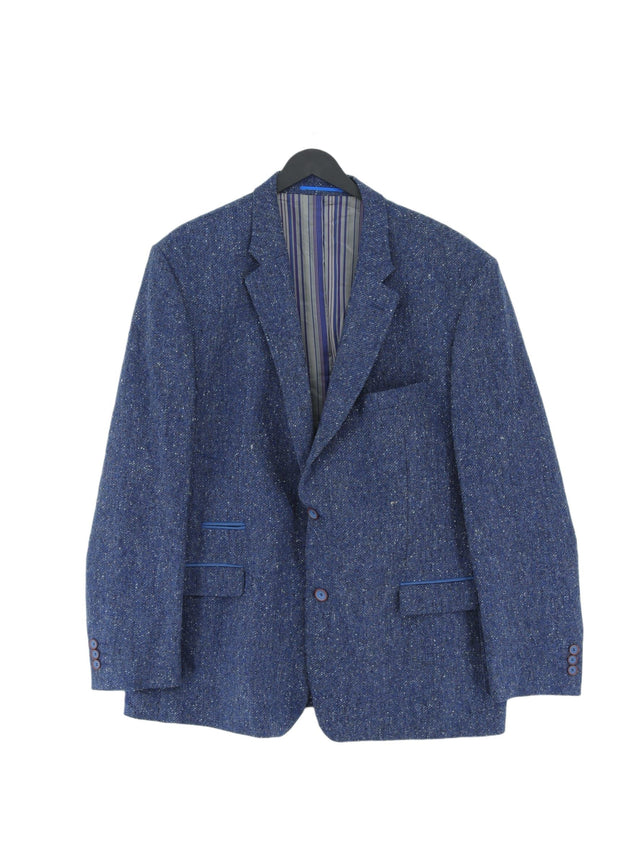 Santinelli Men's Blazer Chest: 48 in Blue 100% Wool