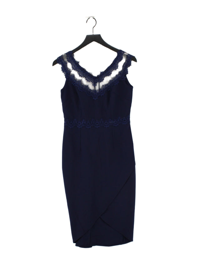 Little Mistress Women's Midi Dress UK 12 Blue Polyester with Elastane