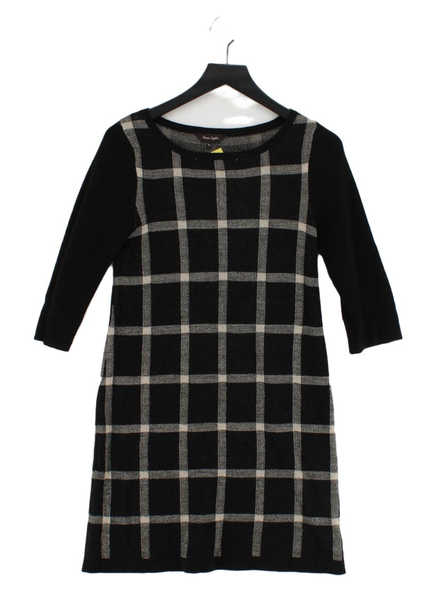 Phase Eight Women's Midi Dress UK 10 Black Acrylic with Wool