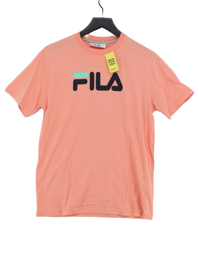 Fila Women's T-Shirt S Orange 100% Cotton