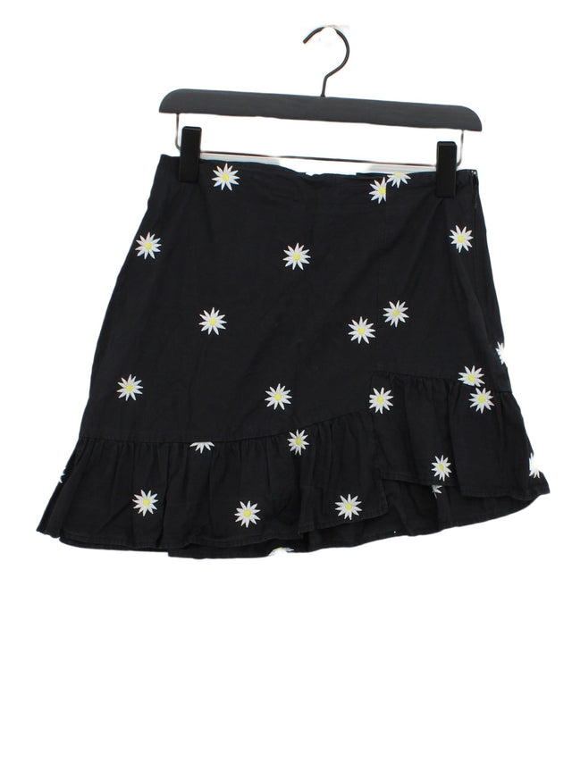 Never Fully Dressed Women's Mini Skirt UK 10 Black 100% Cotton