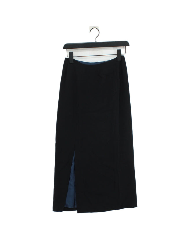 Hobbs Women's Midi Skirt UK 10 Black Wool with Other, Viscose