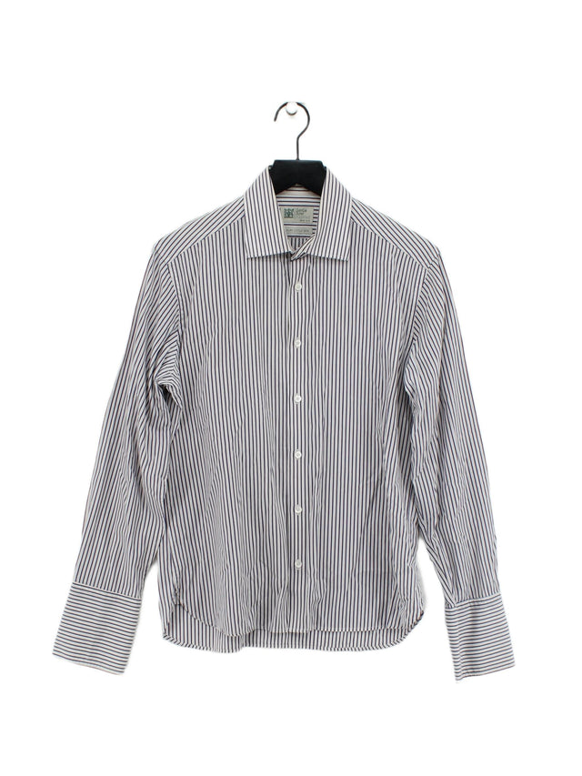 Savile Row Men's Shirt Chest: 39 in White 100% Cotton