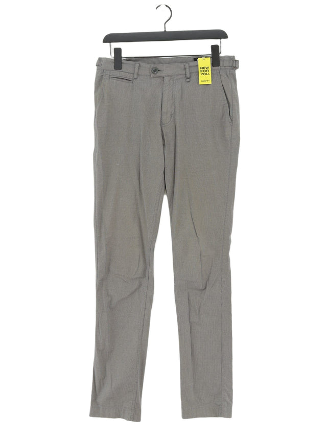 DKNY Men's Suit Trousers W 36 in Grey Cotton with Elastane