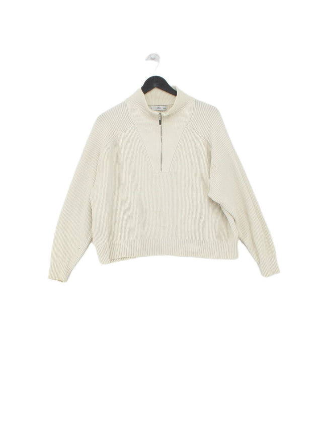 MNG Women's Jumper XS Cream Viscose with Polyamide, Polyester