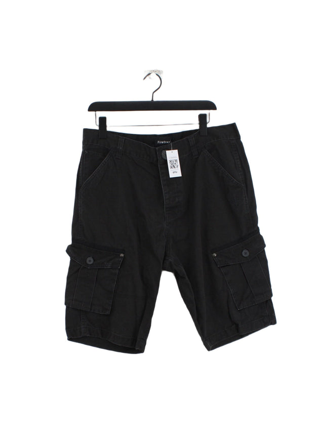 Firetrap Men's Shorts XL Black 100% Cotton
