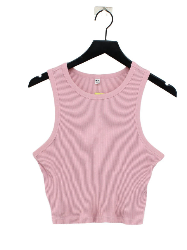 Uniqlo Women's Top XL Pink 100% Cotton