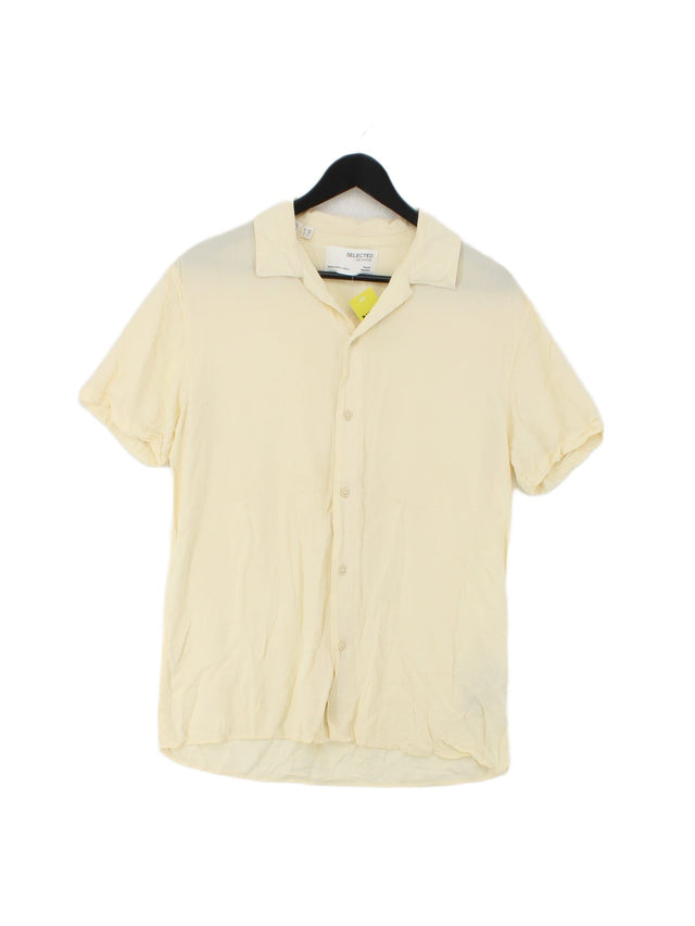 Selected Men's Shirt M Yellow 100% Viscose