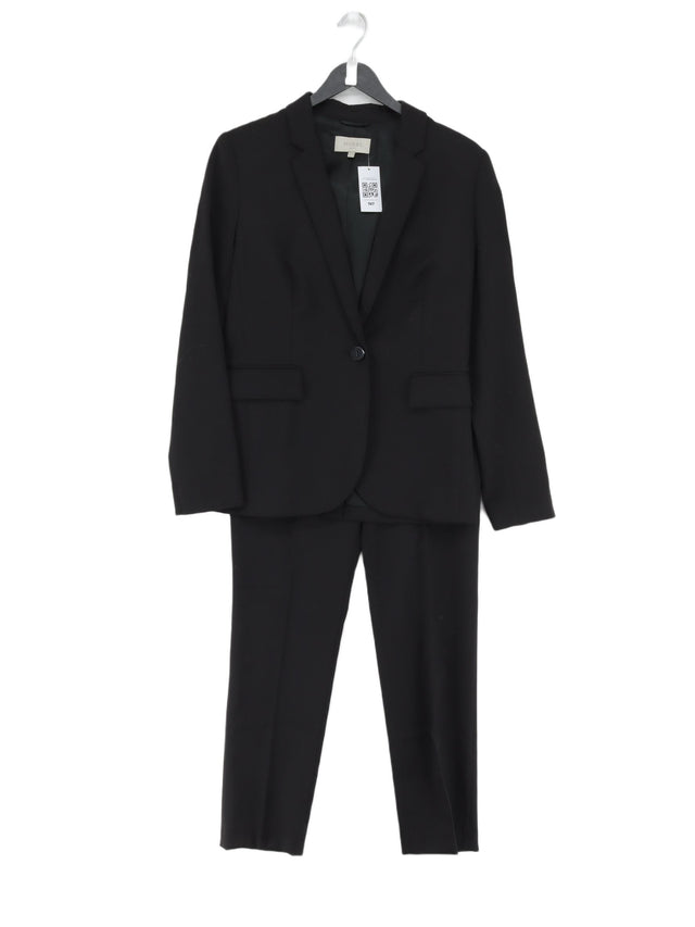 Hobbs Women's Two Piece Suit UK 10 Black Wool with Elastane, Other, Polyamide