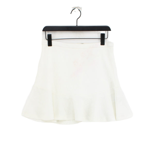JustFab Women's Midi Skirt W 32 in White 100% Polyester