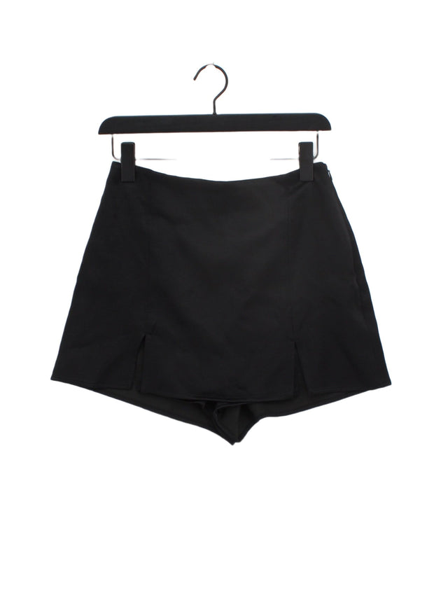 Zara Women's Midi Skirt M Black Viscose with Polyester