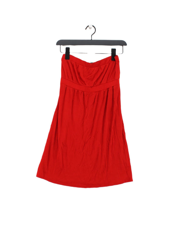 Topshop Women's Mini Dress UK 10 Red 100% Viscose