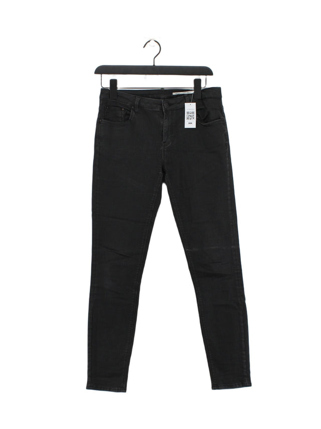 Zara Women's Jeans UK 12 Black 100% Cotton