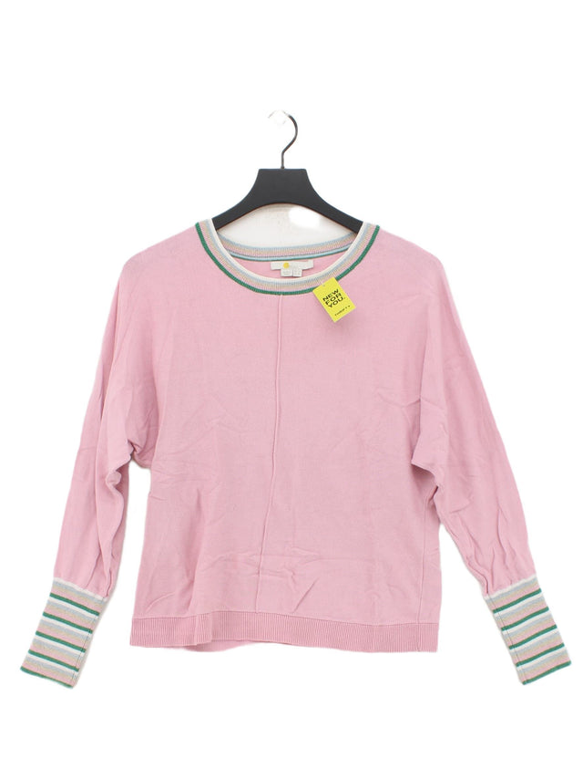 Boden Women's Jumper UK 12 Pink Cotton with Other, Polyester