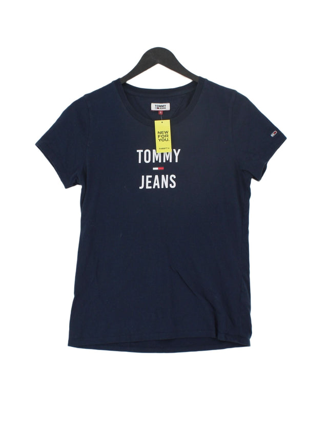 Tommy Jeans Women's T-Shirt S Blue 100% Cotton