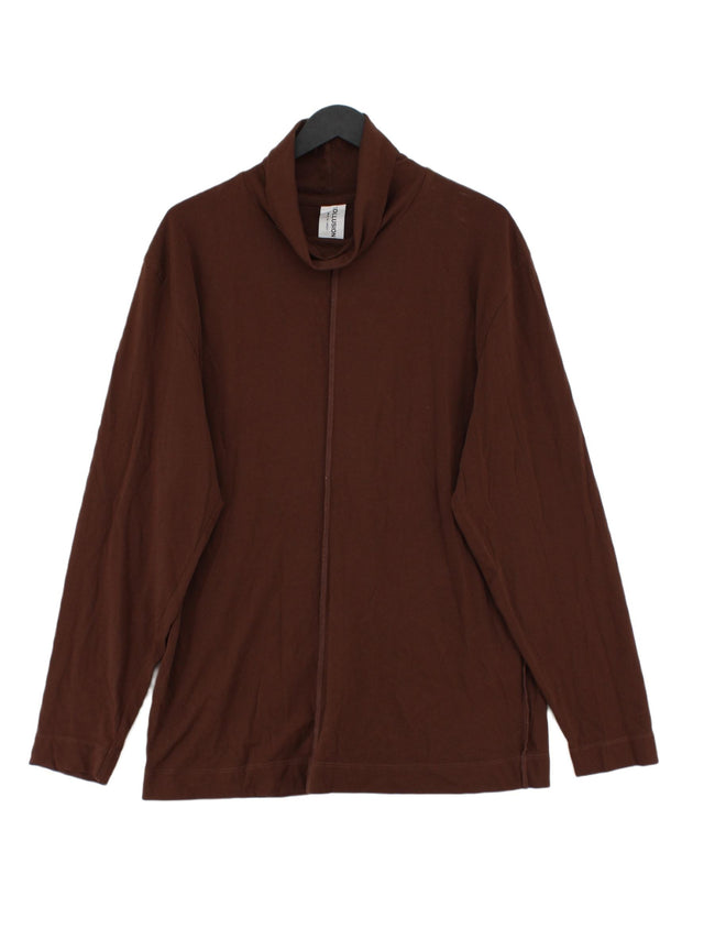 Collusion Women's Top UK 12 Brown 100% Other