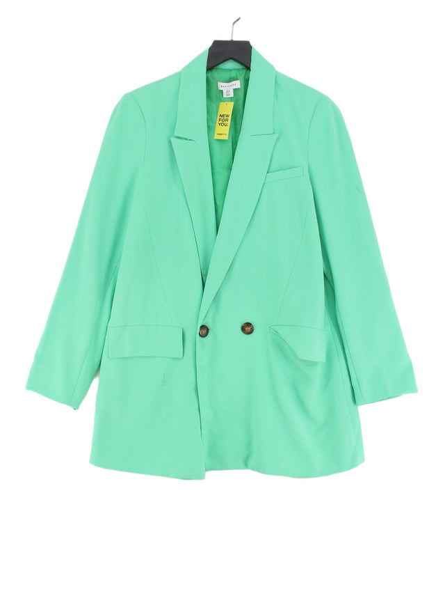 Warehouse Women's Blazer UK 12 Green 100% Polyester