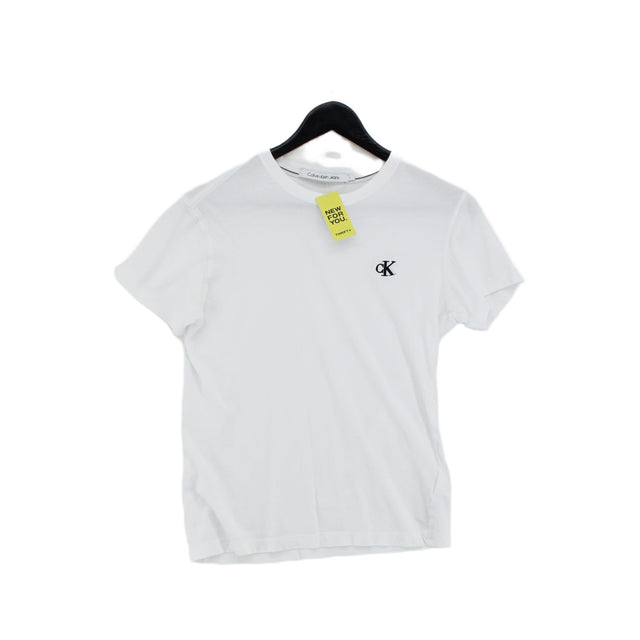 Calvin Klein Men's T-Shirt S White 100% Cotton