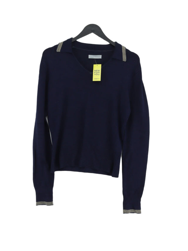 Ted Baker Women's Jumper UK 8 Blue Rayon with Other, Polyamide