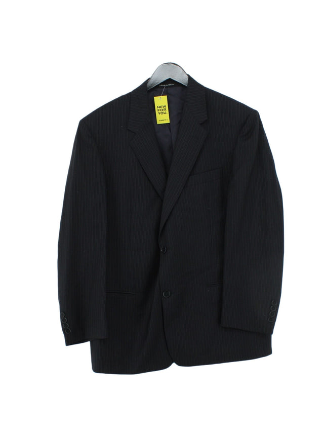 Jhane Barnes Men's Blazer Chest: 42 in Blue Wool with Other