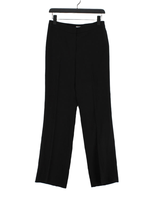 Austin Reed Women's Suit Trousers UK 10 Black Viscose with Other, Wool