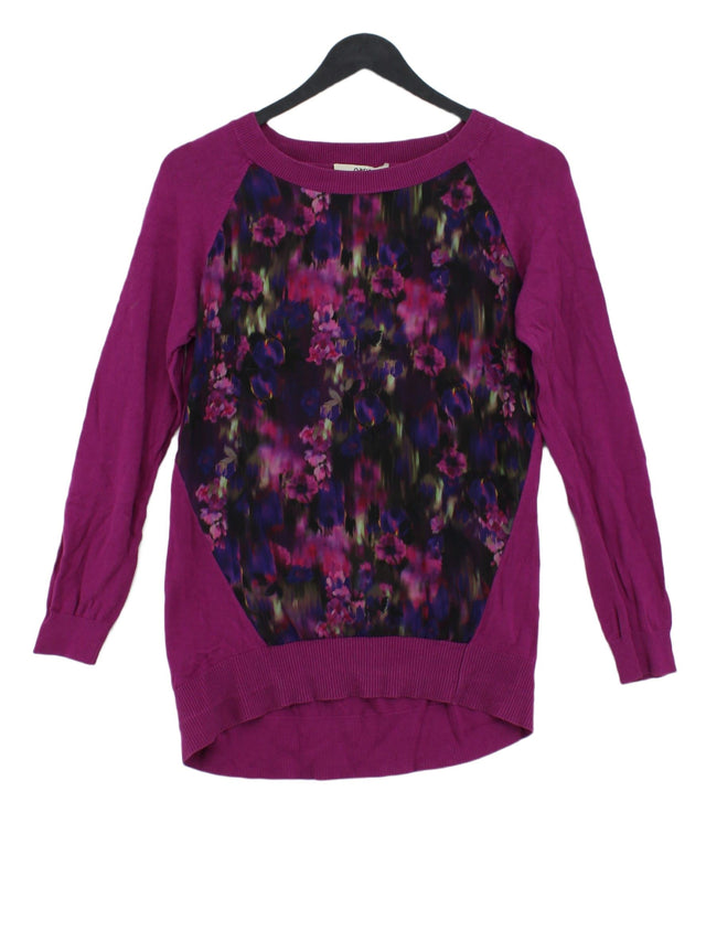 Oasis Women's Jumper S Purple Cotton with Polyester, Viscose