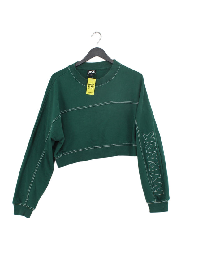 Ivy Park Women's Jumper S Green Cotton with Elastane, Polyester