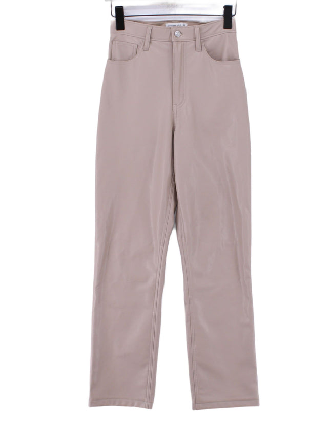 Abercrombie & Fitch Women's Trousers W 26 in Tan Polyester with Elastane