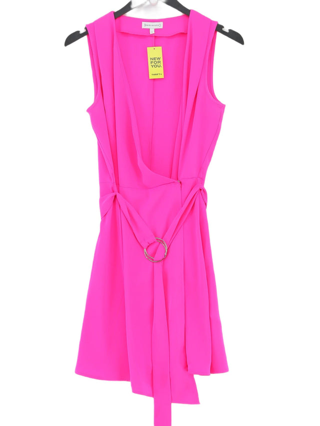 Warehouse Women's Midi Dress UK 8 Pink 100% Polyester